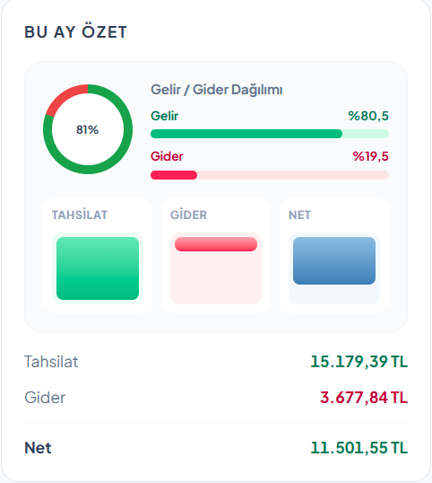 Aylik Finans Ozeti